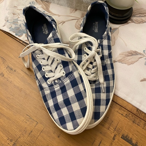 Mossimo Supply Co. Shoes - Blue & White Checkered Lace Up Fashion Sneaker